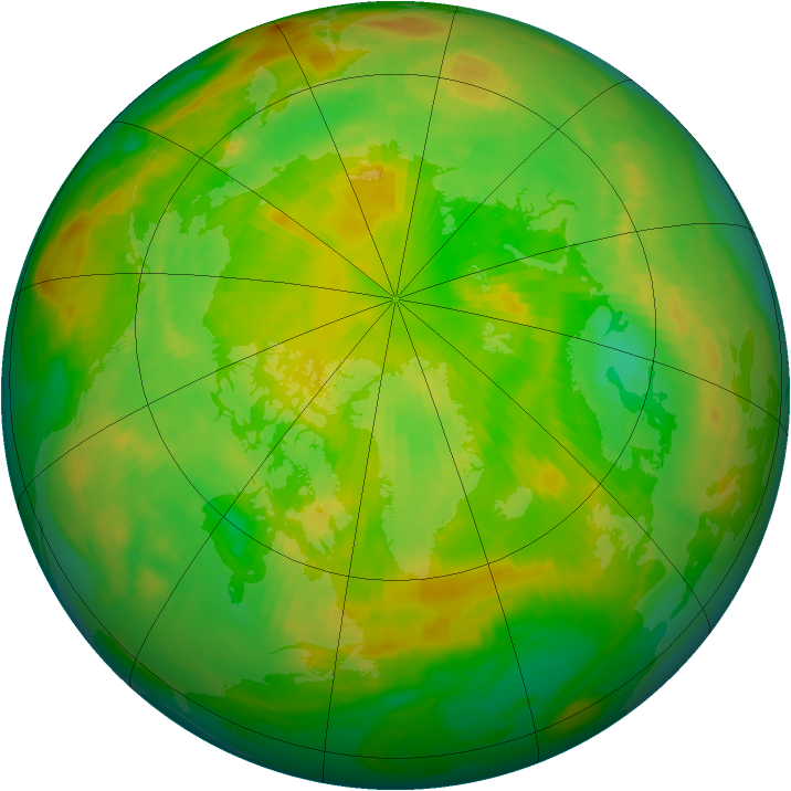 Arctic ozone map for 12 June 1983
